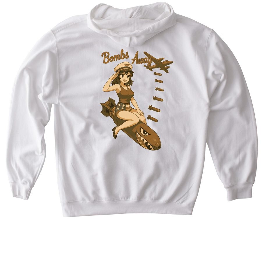 White Bombs Away Hoodie Back
